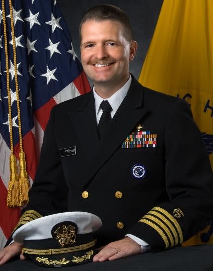 Professional photo of CAPT Parham in service dress blue uniform