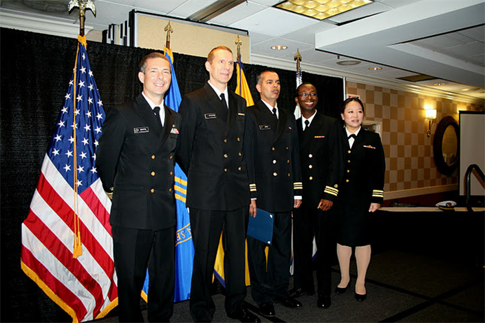 OBC Class 46 (Oct 2011) From left to right: LCDR Mike Smith, LCDR Scott Steffen, LCDR Samy Raghu, LCDR Ted Garnett