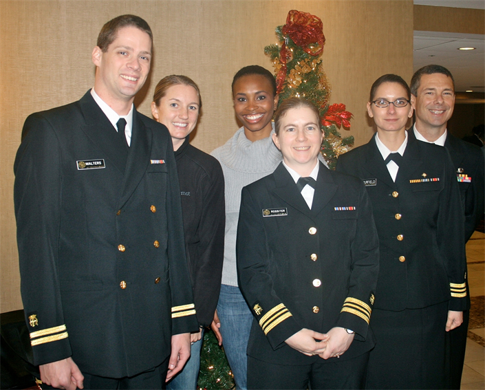 OBC Class 48 (Dec 2011) From left to right: LT Matthew Walters, LT Sara Wright, LT Eboni Taylor, LCDR Lana Rossiter, LCDR Anne Purfield, and LCDR Mike Smith