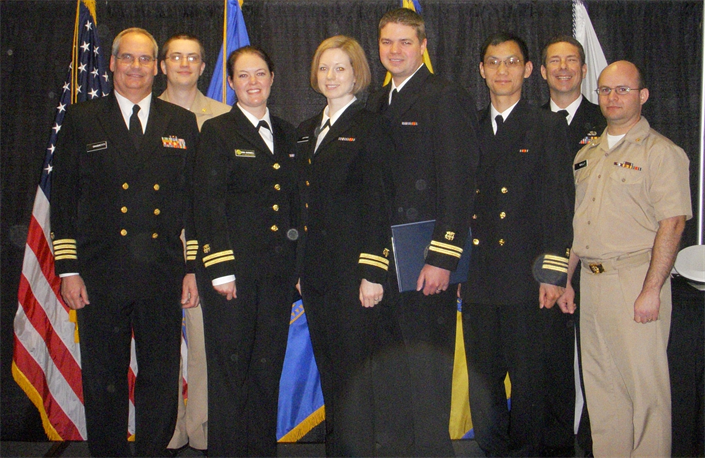 OBC Class 51 (Mar 2012) From left to right: CAPT Jon Daugherty, LT Matthew Steele, LT Elizabeth Irvin-Barnwell, LT Kelsey Hoffman, LT Eric Kebker, LCDR Eric Zhou, LCDR Mike Smith, and LCDR Jeremy Wally