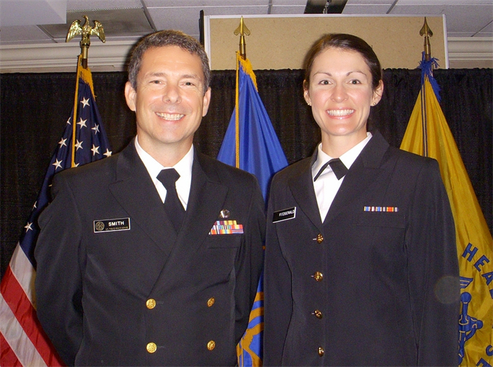 OBC Class 56 (Aug 2012) From left to right: LCDR Mike Smith and LT Erica Fitzgerald