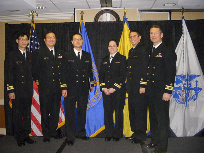 OBC Class 62 (Mar 2013) From left to right: LCDR Eric Zhou, CDR Wei Guo, LT Oliver Ou, LT Jessica Cleck-Derenick, LT Jonathan Leshin and LCDR Mike Smith