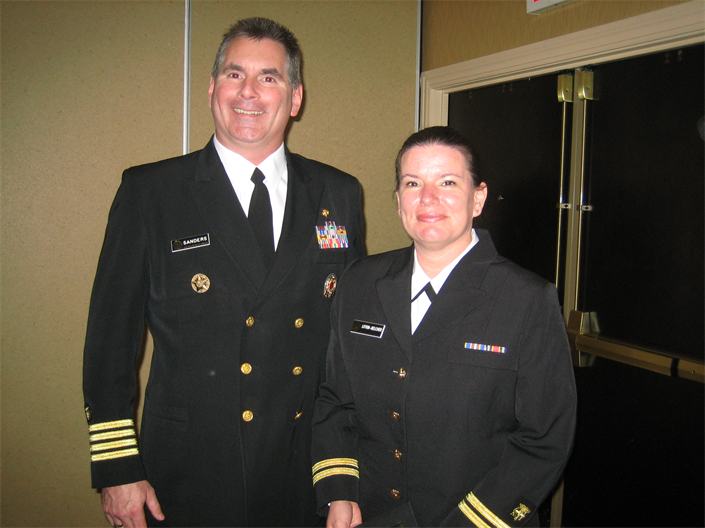 OBC Class 68 (Nov 2013) From left to right: CAPT Martin Sanders, and LT Kimberly Litton-Belcher